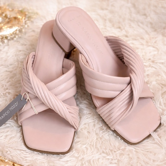 Marco Tozzi Shoes - Marco Tozzi Size 6-1/2 to 7 Blush Pink 1-1/2” Heeled Sandals New